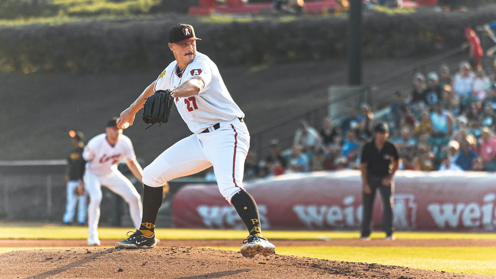 In The System: The steps of getting Skenes ready for the majors taken in Altoona, Pa. (In The System). Photo by EDDIE PROVIDENT / FOR DKPS